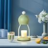 Modern Cute Colorful Metal Electric Dimmable Candle Warmer Lantern with Preset Timer