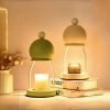 Modern Cute Colorful Metal Electric Dimmable Candle Warmer Lantern with Preset Timer