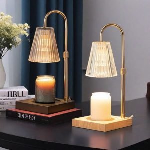 Adjustable Modern Flower Light Bulb Metal Glass Dimmable Electric Candle Warmer Melter Lamps