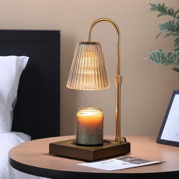 Adjustable Modern Flower Light Bulb Metal Glass Dimmable Electric Candle Warmer Melter Lamps