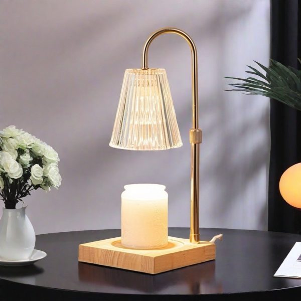 Adjustable Modern Flower Light Bulb Metal Glass Dimmable Electric Candle Warmer Melter Lamps