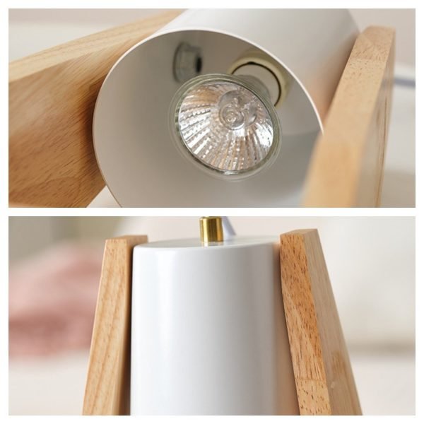 Modern Iron Wood Electric Dimmable Aurora Candle Warmer Lamps Melting Wax Lights with Timer