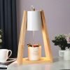 Modern Iron Wood Electric Dimmable Aurora Candle Warmer Lamps Melting Wax Lights with Timer