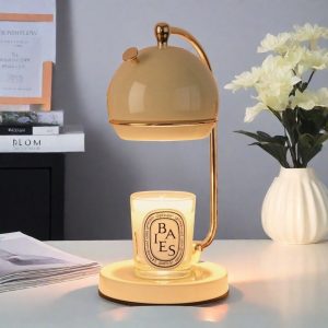 Modern Metal Table Light Electric Dimmable Wax Candle Melting Lamp with Timer
