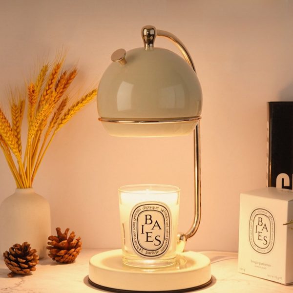 Modern Metal Table Light Electric Dimmable Wax Candle Melting Lamp with Timer