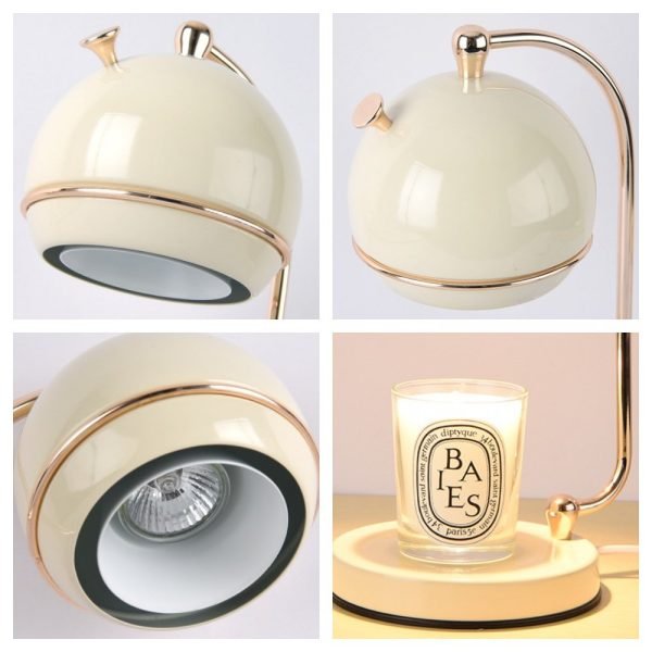 Modern Metal Table Light Electric Dimmable Wax Candle Melting Lamp with Timer
