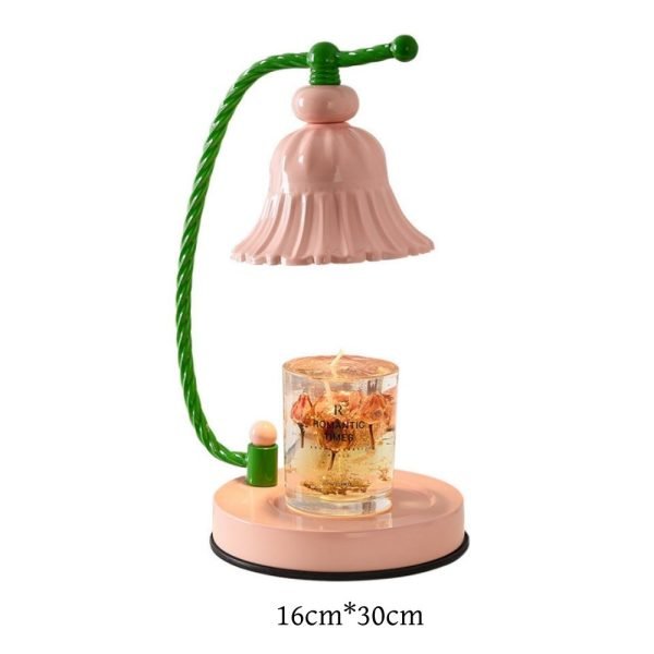 Modern Pink Flower Metal Electric Table Candle Melter Lamp Wax Warmer Light