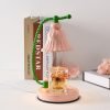 Modern Pink Flower Metal Electric Table Candle Melter Lamp Wax Warmer Light
