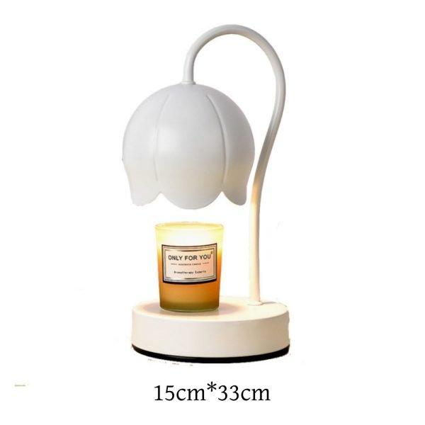 Modern White Blue and Pink Flower Metal Electric Timing Candle Wax Warmer Lights