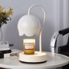 Modern White Blue and Pink Flower Metal Electric Timing Candle Wax Warmer Lights