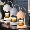 Modern White Blue and Pink Flower Metal Electric Timing Candle Wax Warmer Lights