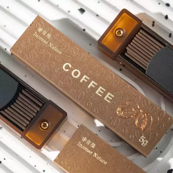 Portable Pocket-Sized 100% Pure Handmade Coffee Incense Sticks with Built-in Holder From China
