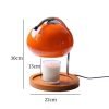 Retro Creative Iron Glass Wood Electric Night Light Candle Lamp Warmer for Living Room