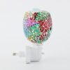 Unique Colorful Mosaic Shattered Glass Electric Wall-Mounted Plug In Wax Candle warmer