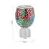 Unique Colorful Mosaic Shattered Glass Electric Wall-Mounted Plug In Wax Candle warmer