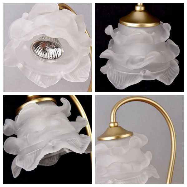 Unique Flower Metal Glass Electric Candle Warming Lamp with Preset Timer