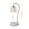 Unique Flower Metal Glass Electric Candle Warming Lamp with Preset Timer