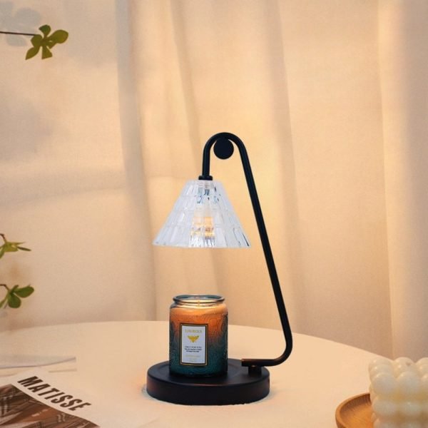 Vintage Adjustable Glass Electric Light Bulb Candle Warmer Heat Lamp with Preset Timer