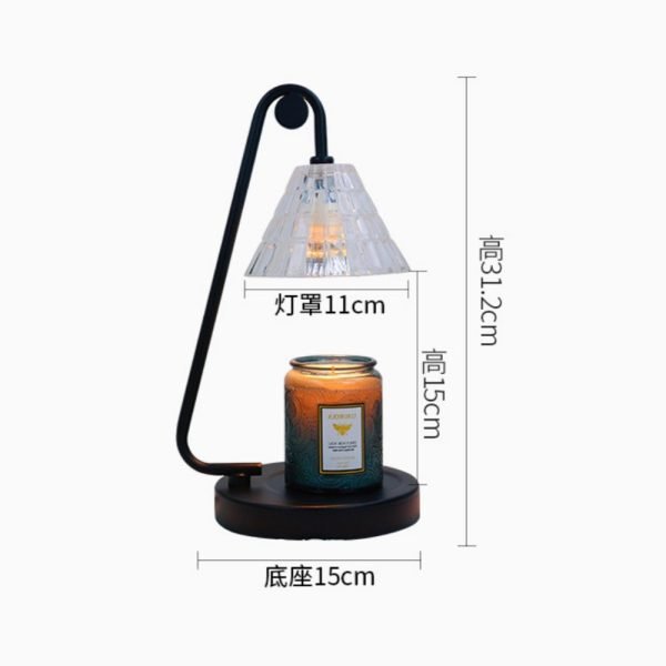 Vintage Adjustable Glass Electric Light Bulb Candle Warmer Heat Lamp with Preset Timer
