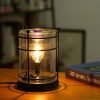 Vintage Black Iron Electric Light Bulb Candle Wax Melt Warmer with Timer for Home Decor