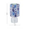 Vintage Blue Flower Glass Electric Pluggable Wall Wax Candle Melting Warmer Lamp