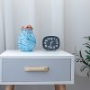 Vintage Blue Glass Electric Candle Wax Melting Warmer Light Table Lamp