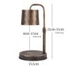 Vintage Bronze Adjustable and Dimmable Metal Iron Electric Light Bulb Candle Melter Lamp