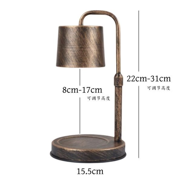 Vintage Bronze Adjustable and Dimmable Metal Iron Electric Light Bulb Candle Melter Lamp