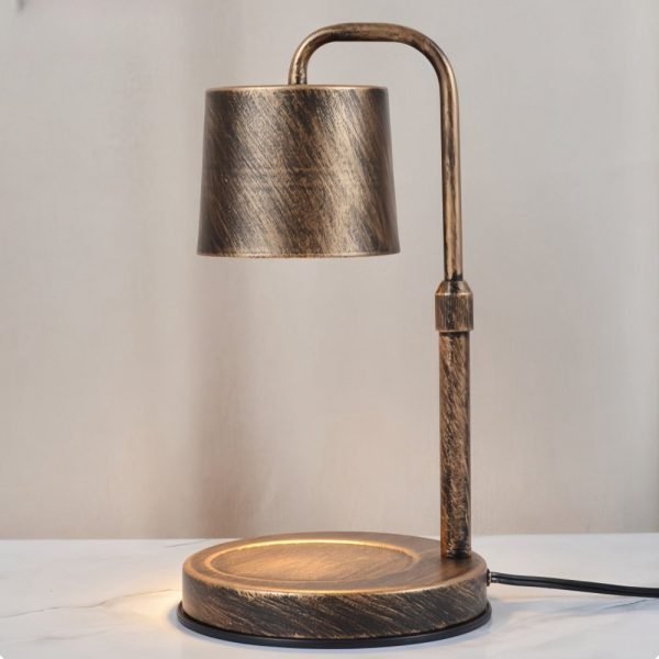 Vintage Bronze Adjustable and Dimmable Metal Iron Electric Light Bulb Candle Melter Lamp