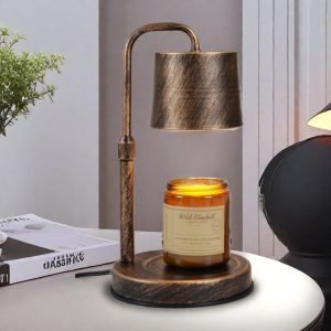 Vintage Bronze Adjustable and Dimmable Metal Iron Electric Light Bulb Candle Melter Lamp