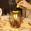 Vintage Bronze Metal Electric Candle Wax Melting Warmer with Light Bulb