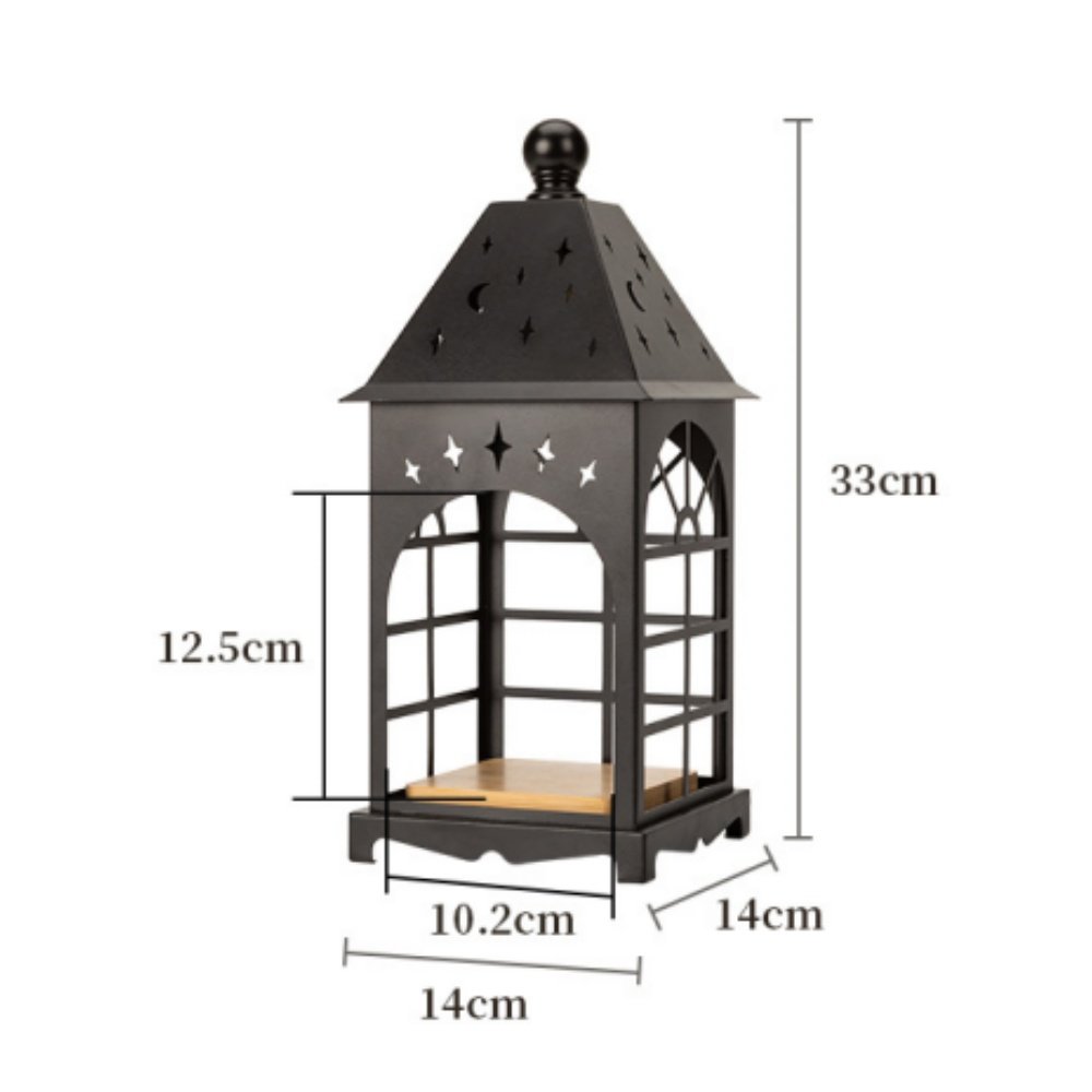 Vintage Decorative Castle Metal Dimmable Electric Lantern Candle Warmer Heat Lamps for Living Room
