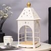 Vintage Decorative Castle Metal Dimmable Electric Lantern Candle Warmer Heat Lamps for Living Room