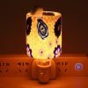 Vintage Flower Glass Electric Plug In Wall Fragrance Wax Warming Pluggable Heater