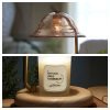 Vintage Glass Metal Electric Dimmable Candle Wax Warmer with Light and Timer for Decor