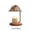 Vintage Glass Metal Electric Dimmable Candle Wax Warmer with Light and Timer for Decor