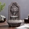 Vintage Hand Carved Lion Ceramic Waterfall Incense Fountain Incense Burner