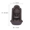 Vintage Hand Carved Lion Ceramic Waterfall Incense Fountain Incense Burner