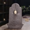 Vintage Hand Carved Lion Ceramic Waterfall Incense Fountain Incense Burner