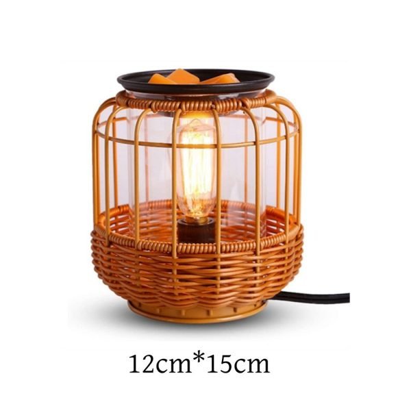 Vintage Iron Electric Night Light Bulb Candle Wax Melting Heater Lamp for Home