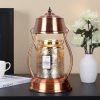 Vintage Metal Electric Candle Warmer Lantern Wax Lamps with Preset Timer for Living Room