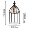 Vintage Metal Glass Electric Birdcage shaped Dimmable Candle Wax Melting Lanterns with Timer