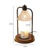 Vintage Metal Glass Electric Dimmable Lantern Candle Warmer for Jar Candles