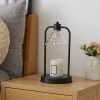 Vintage Metal Glass Electric Dimmable Lantern Candle Warmer for Jar Candles