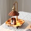 Vintage Metal Wood Dimmable Electric Candle Wax Melter Lamp for Scented Jar Candles