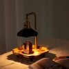 Vintage Metal Wood Dimmable Electric Candle Wax Melter Lamp for Scented Jar Candles