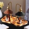 Vintage Metal Wood Dimmable Electric Candle Wax Melter Lamp for Scented Jar Candles