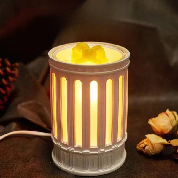 Vintage Resin Dimmable Electric Candle Wax Melt Warmer Light with Preset Timer