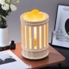 Vintage Resin Dimmable Electric Candle Wax Melt Warmer Light with Preset Timer