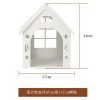 White Carved House Cordless Metal Electric Candle Warmer Light with Preset Timer